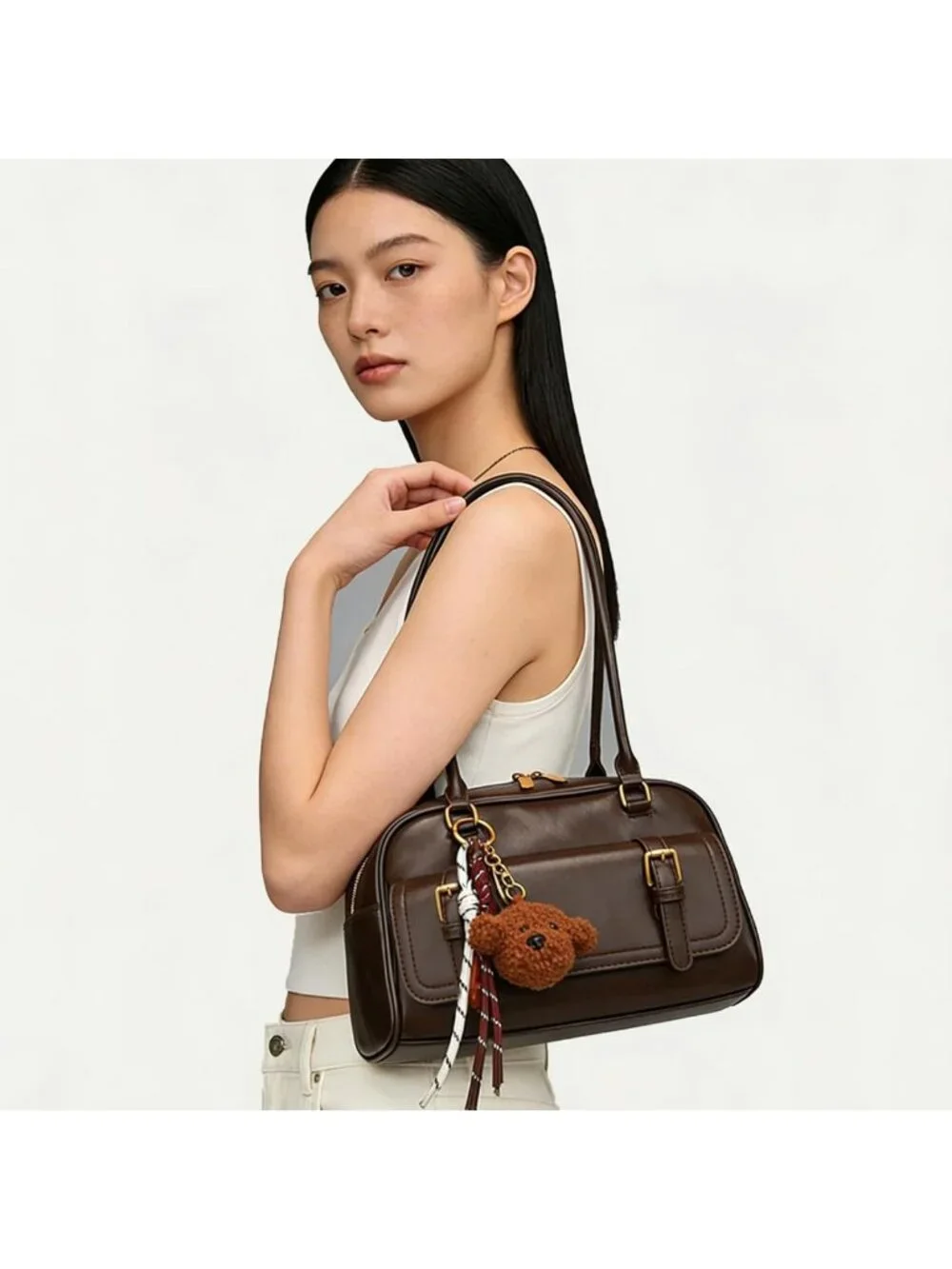 Vintage Y2K Hobo Tote Shoulder Bag for Women | Stylish PU Leather Handbag